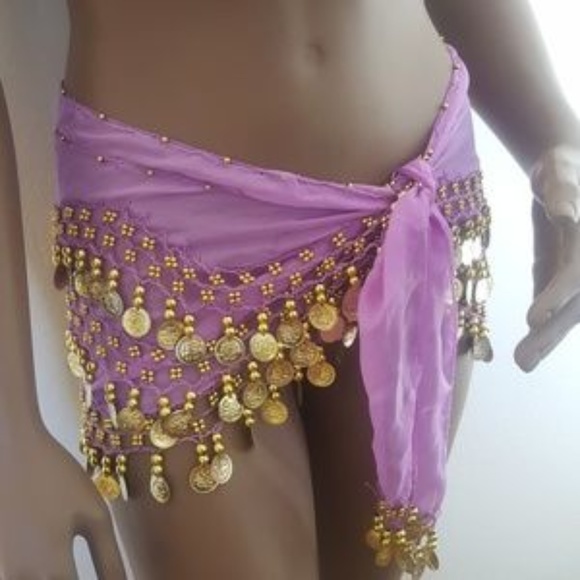 Unbranded Dresses & Skirts - Belly dancing skirt lavender gold coin